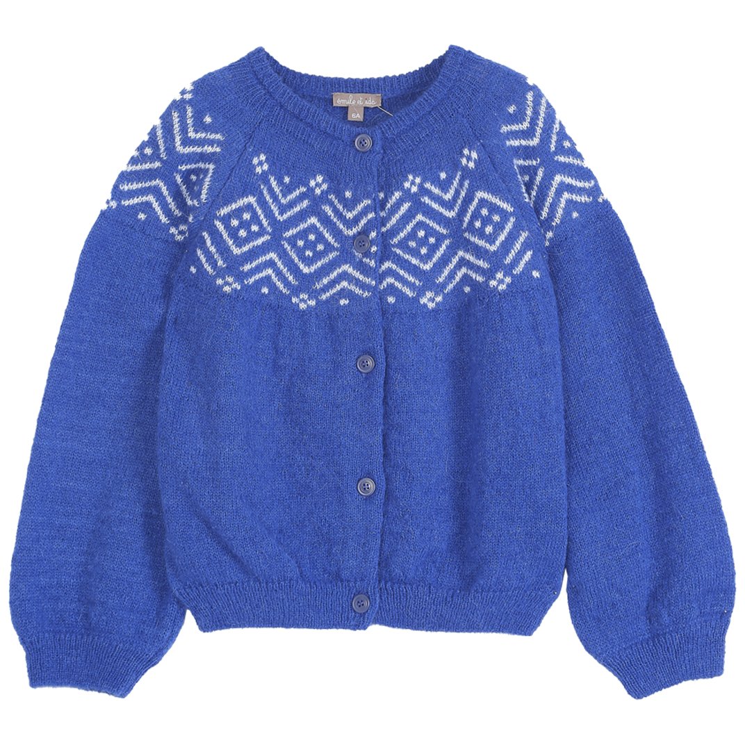 T201-fille-cardigan-tricot-laine-jacquard-bleu-cobalt