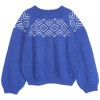 T201-fille-cardigan-tricot-laine-jacquard-bleu-cobalt-dos!