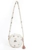 Cross Body bag Cream Flower!